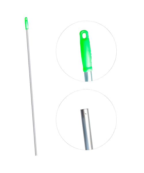Ручка для держателей мопов 140см, d=23,5мм, анодированный алюминий, зеленый