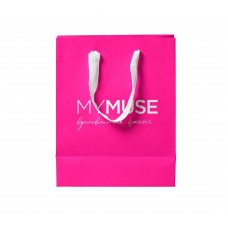 Пакет бумажный розовый с логотипом My Muse 250x300x130
