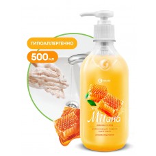 Увлажняющее жидкое крем-мыло"Milana" молоко и мед с дозатором (флакон 500мл)