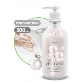 Увлажняющее жидкое крем-мыло "Milana" жемчужное с дозатором (флакон 500мл)