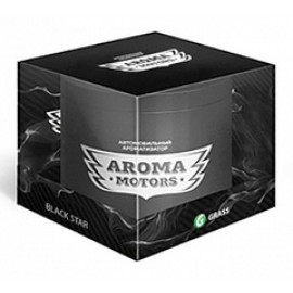 Ароматизатор гелевый "Aroma Motors" BLACK STAR в блистерной упаковке (круглый) 100мл